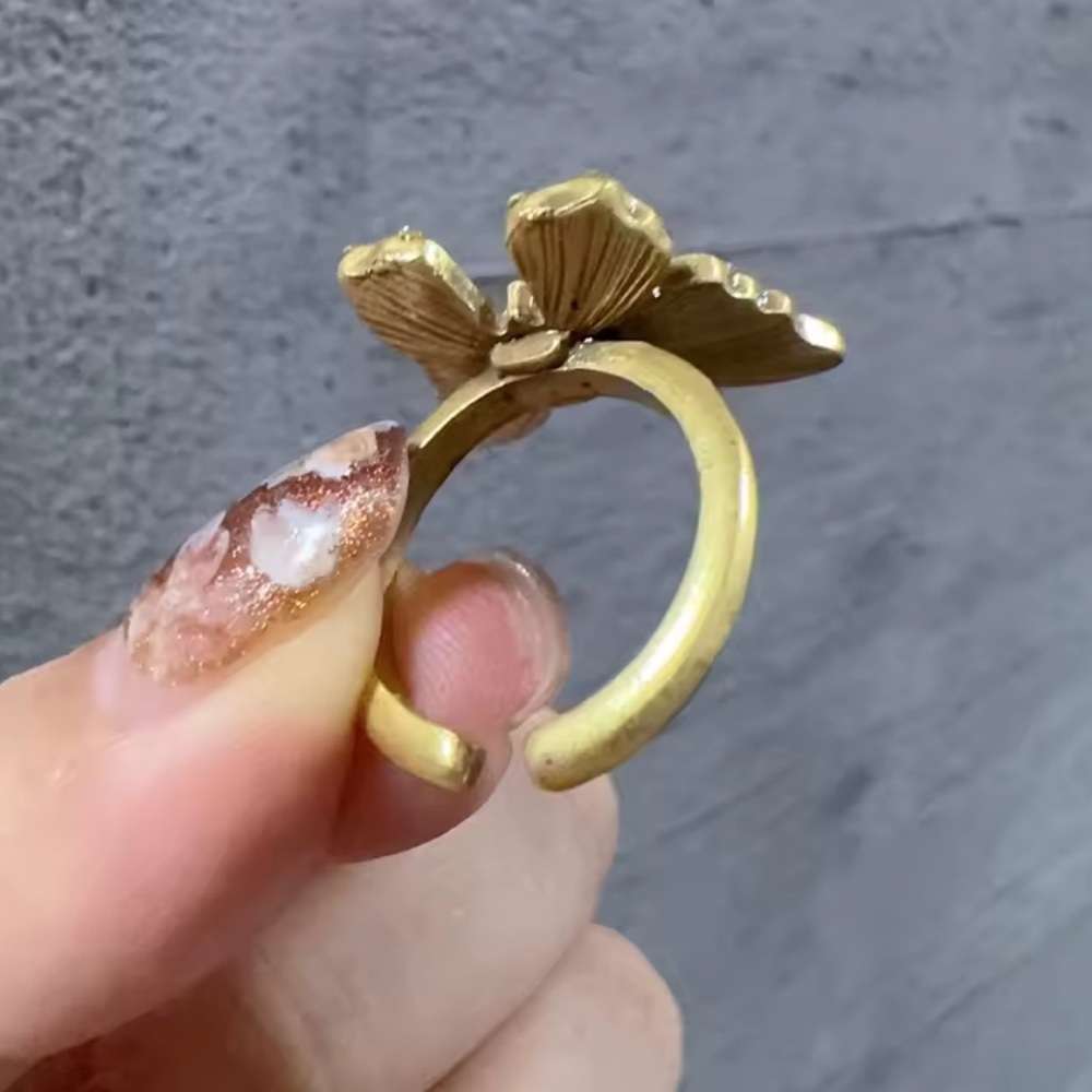 Antique Butterfly Midnight Ring - Picture 8 of 11